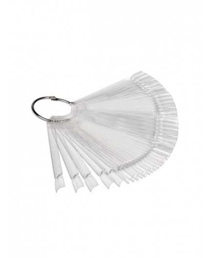 Transparent fan nail display